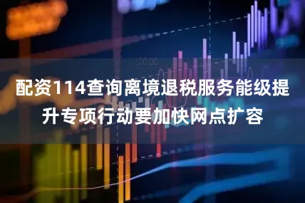 配资114查询离境退税服务能级提升专项行动要加快网点扩容